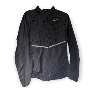 Nike Aeroloft 800 Black Running Jacket Women’s Sz L Long Sleeve